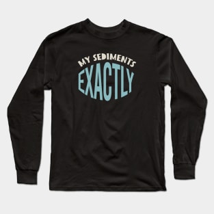 Geology Pun My Sediments Exactly Long Sleeve T-Shirt